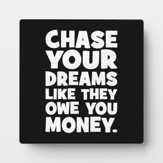 夢を追い求めて金を借りて成功 フォトプラーク (正面)