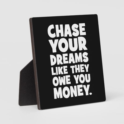 夢を追い求めて金を借りて成功 フォトプラーク (正面)