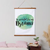 夢を追い求める引用文 吊り下げ型タペストリー (寝室)