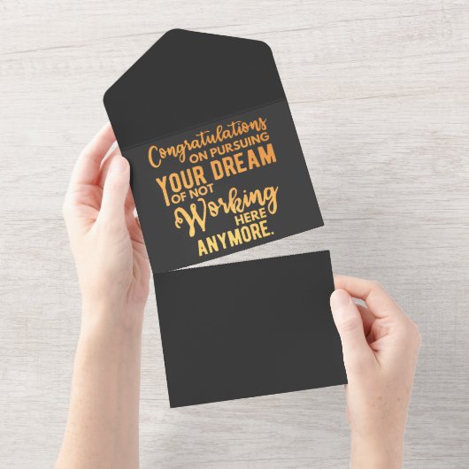 夢を追い続けておめでとう オールインワン招待状 (貼ってはがせる)