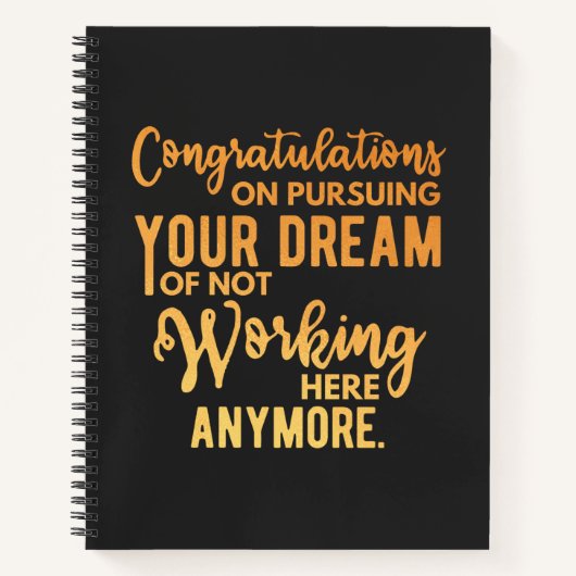 夢を追い続けておめでとう ノートブック (正面)