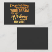 夢を追い続けておめでとう 名刺 (正面/裏面)