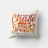 夢を追うやる気を起こさせる引用文 クッション (裏面)