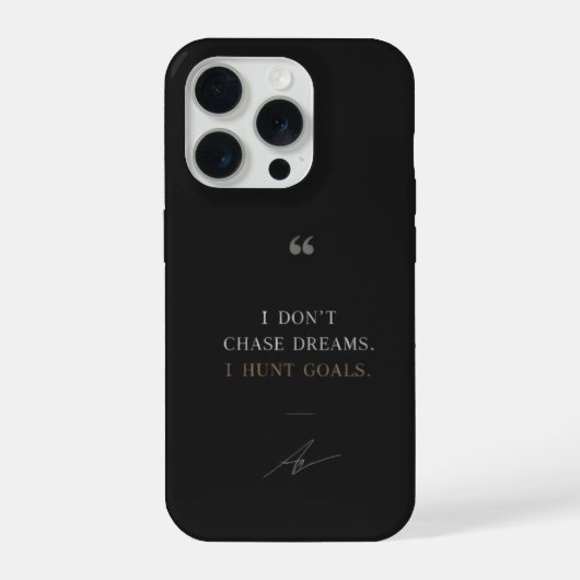 夢を追うんじゃない、目標を狩るんだ モチベーショナルiPhoneケース iPhoneケース (裏面)