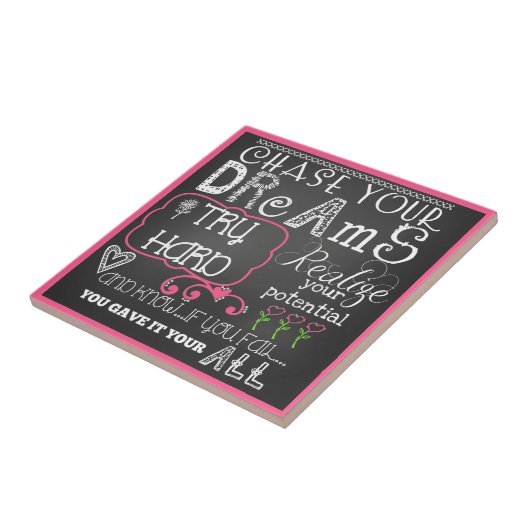 夢を追うセラミックタやる気を起こさせるイル タイル (側面)