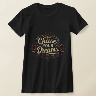 夢を追うタイポグラフィ Tシャツ