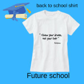 夢を追うブラックおもしろいカラー引用文 Tシャツ