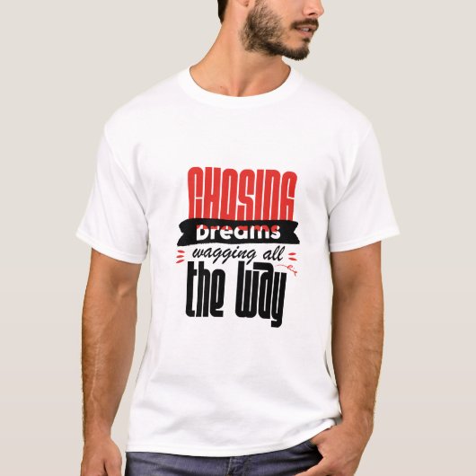 夢を追うモチベーションハートTシャツ 夢追い人ギフト Tシャツ (正面)