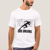 夢を追うランナー モチベーションデザイン - Tシャツ (正面)