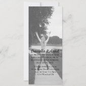 夢を追う卒業写真カード 招待状 (裏面)