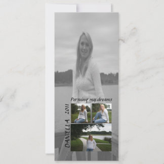 夢を追う卒業写真カード 招待状