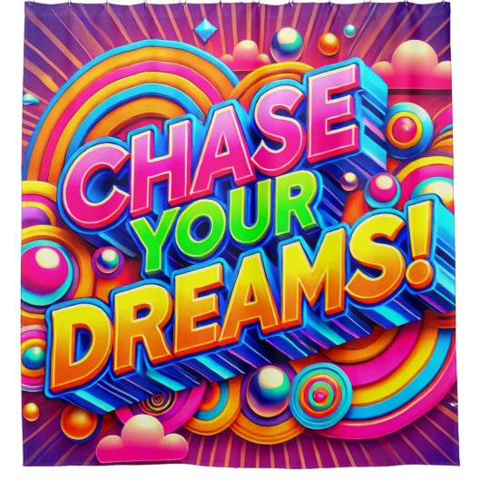 夢を追う シャワーカーテン (正面)