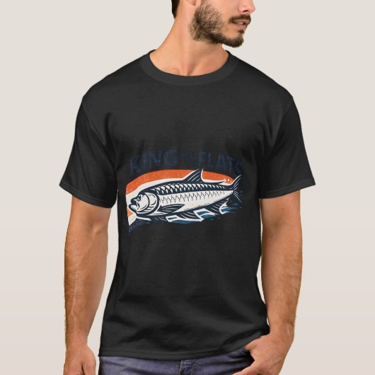 夢を追え。面白いオヒョウの釣りデザイン Tシャツ (正面)