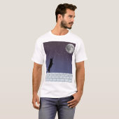 夢を高く – 夜空の猫デザイン Tシャツ (正面フル)