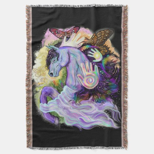 夢ウマ科の見 スローブランケット (正面縦)