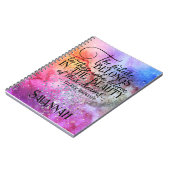 夢カラフルの感動的引用文 ノートブック (左側)