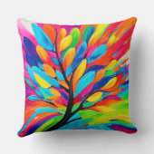 夢カラフルの木 クッション (裏面)