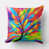 夢カラフルの木 クッション (正面)