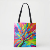 夢カラフルの木 トートバッグ (正面)