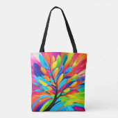 夢カラフルの木 トートバッグ (裏面)