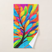 夢カラフルの木 バスタオルセット (ハンドタオル)
