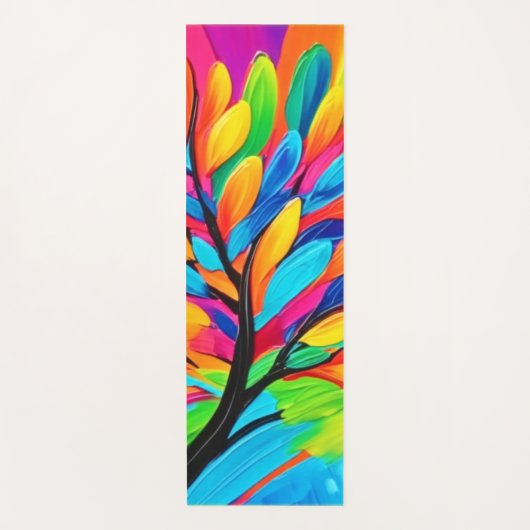 夢カラフルの木 ヨガマット (正面)
