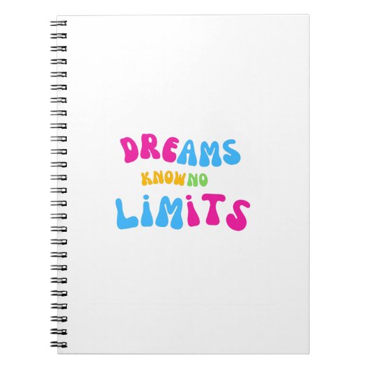 夢カラフルは限界を知らない ノートブック (正面)