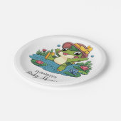 夢カラフル見のカエル赤ちゃんシャワー ペーパープレート (アングル)