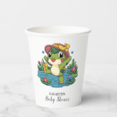 夢カラフル見のカエル赤ちゃんシャワー 紙コップ (正面)