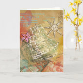 夢カリブの – グリーティングカード (黄色い花)