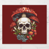 夢サイケデリック：ワンダーランドのスカル ビールラベル (シングルラベル)