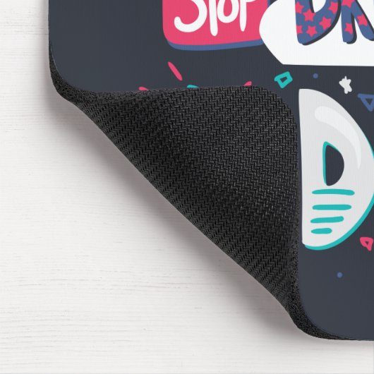 夢ストップを見てシャド黒の実行を開始 マウスパッド (コーナー)