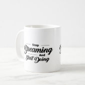 夢ストップを見てセラミックマグカップを始める コーヒーマグカップ (正面左)