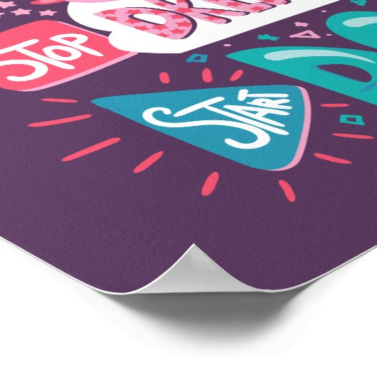 夢ストップを見てパープルを始める ポスター (角)