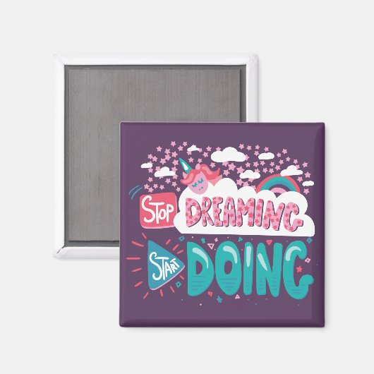 夢ストップを見てパープルを始める マグネット (正面/裏面)