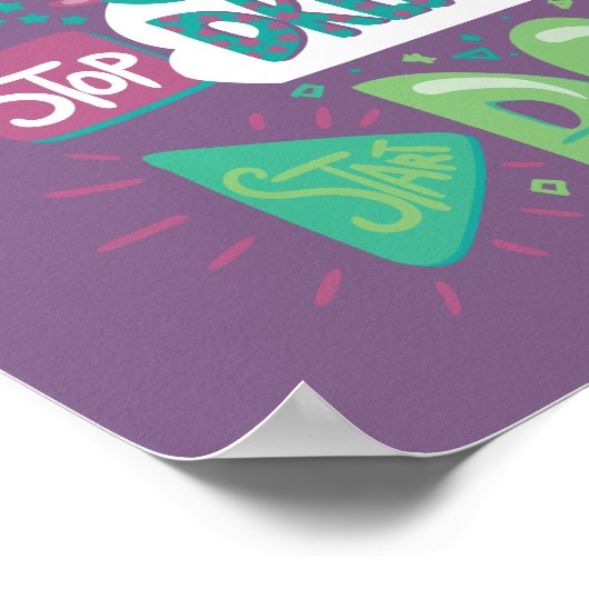 夢ストップを見てラベンダーを淡い色の始める ポスター (角)