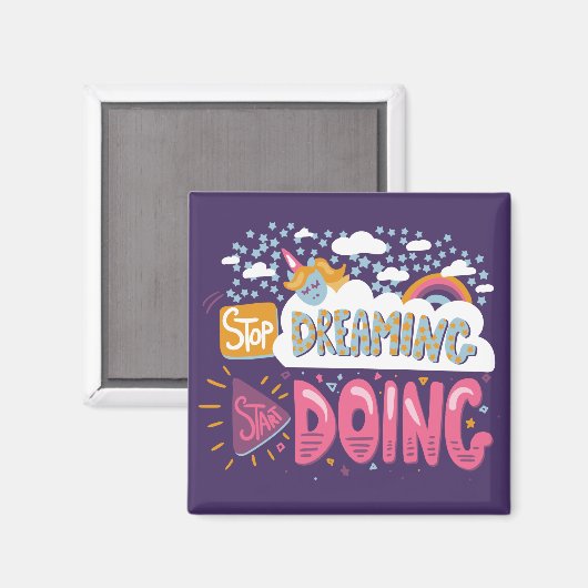 夢ストップを見て、インディゴを始める マグネット (正面/裏面)