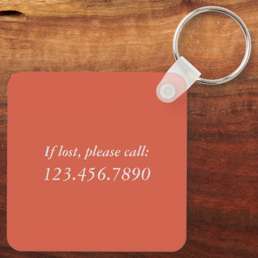 夢ストップを見て、オレンジ色のレッドメタルを始める キーホルダー (裏面)