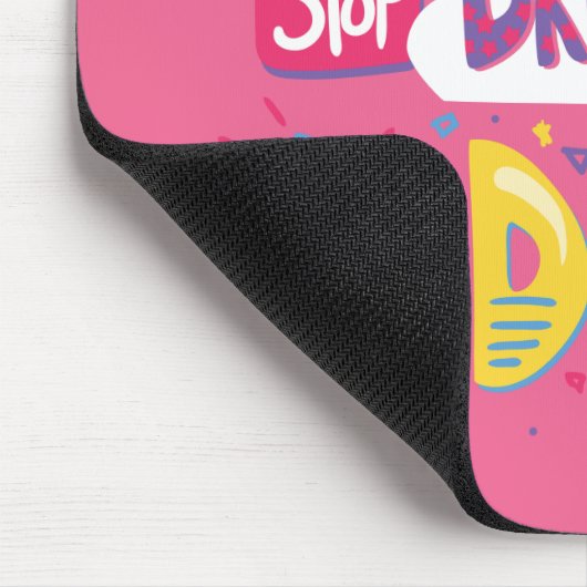 夢ストップを見て、ダークバイオレットを始める マウスパッド (コーナー)