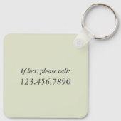 夢ストップを見て、新婚旅行を始める キーホルダー (裏面)