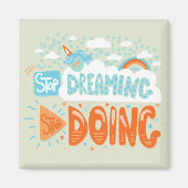 夢ストップを見て、新婚旅行を始める マグネット (正面)