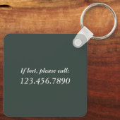 夢ストップを見て、森の緑化金属を開始 キーホルダー (裏面)