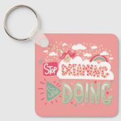 夢ストップを見て、軽いサーモンメタルを始める キーホルダー (正面)