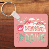 夢ストップを見て、軽いサーモンメタルを始める キーホルダー (正面)