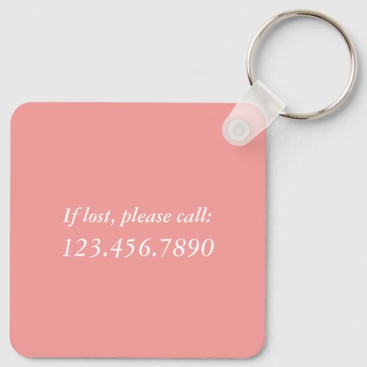 夢ストップを見て、軽いサーモンメタルを始める キーホルダー (裏面)