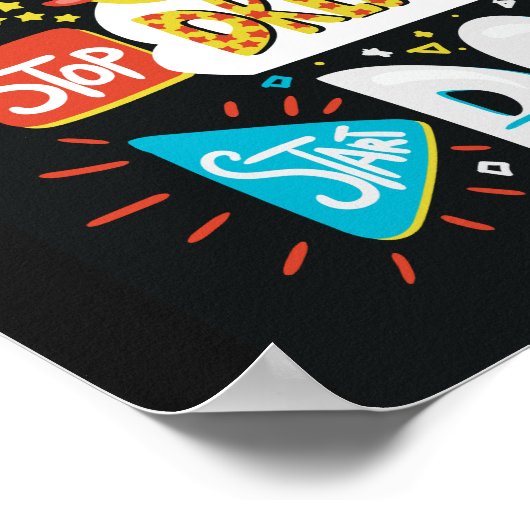 夢ストップを見て、黒い行動を始める ポスター (角)