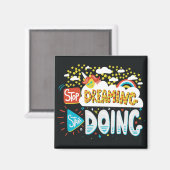 夢ストップを見て、黒い行動を始める マグネット (正面/裏面)