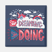 夢ストップを見てNavy Blueを始める マグネット (正面)