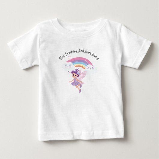 夢ストップ見し始める ベビーTシャツ (正面)