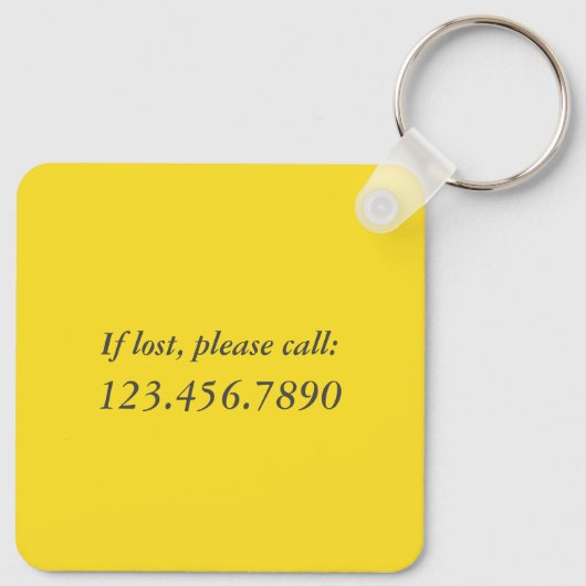 夢ストップ見、イエローメタルを開始する キーホルダー (裏面)